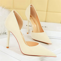 Women High Heels Blue Pumps Lady Wedding Evening Party Purple Peach Heels Silk Satin Nightclub Prom Dress Shoes