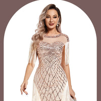 Sequin Retro Dress Embroidered Dress Prom Dress for women