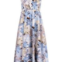 Women's Summer Beach Dress Female Strap Long Sundress Sexy Flower Print Backless Maxi Dresses Lady Casual Sleeveless Vestidos