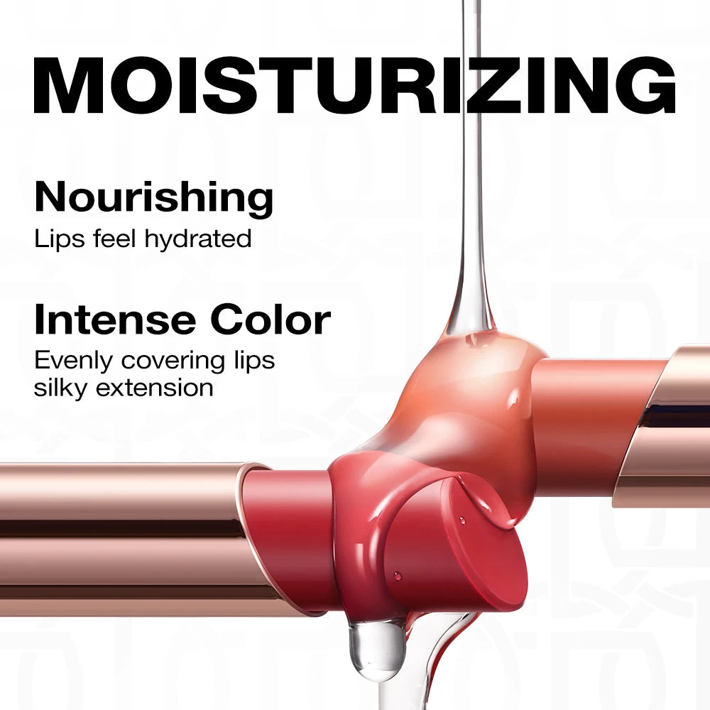Lipstick Lip Tint Moisturizing Nourishing Glow Lightweight Smooth Non-Sticky Refreshing Red High-shine Lipstick Makeup