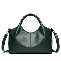 Fashionable Pure Color Basket Handbag Women's Commuter Bag Soft PU Leather Vintage Style Single Shoulder Bag with Internal Zipper