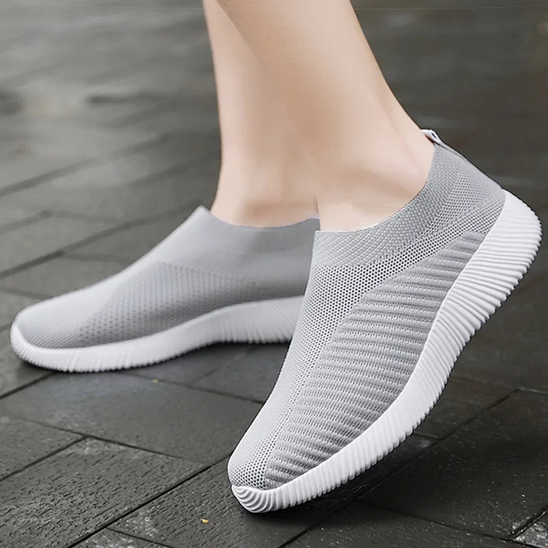 Women Shoes Breathable Flats Elastic Flat Shoes For Women Sneakers Spring Summer Footwear Lightweight Sports Shoes