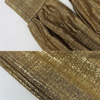 Sexy Modern Single Shoulder Fashion Dress with High Waist And Gold Embossing for Women Street Style Short Skirt