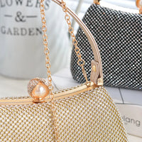 Stylish Simple Sparkling Full Diamond Handbag Temperament Shoulder Sparkling Diamond Crossbody - Simple Yet Stylish Banquet Bag