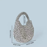 New Light Luxury and High-End Hand-Beaded Mini Bead Bag Shiny Portable Banquet Bag - Natalia Home Fashion