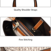 Premium Versatile Leather Crossbody Bag Ladies Large Capacity Daily Commuter Tote Bag Letter Print Design Ladies Fashio