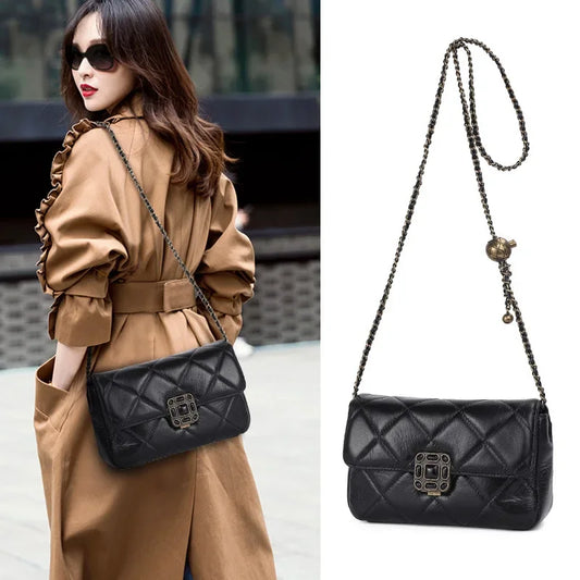 Chic Argyll Women's Crossbody Bag Trendy Autumn/Winter Vintage High-End Feel Versatile Small Square Bag