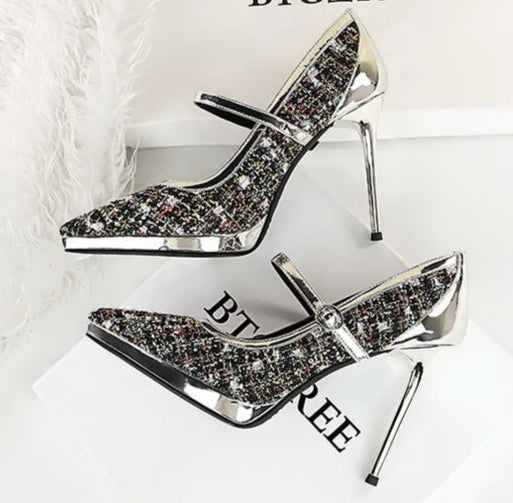 French Style Pointed Sexy High Heels for Women Thin Heels and Shallow Mouth Single Shoes