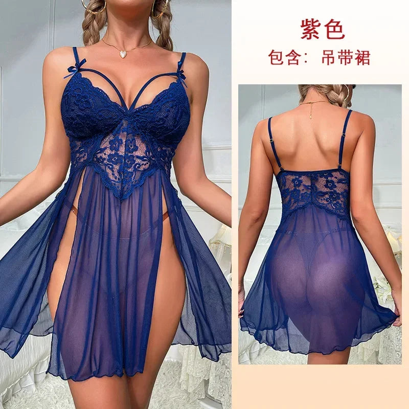 Nightgown Sleepwear Women's Clothing Home wear Suspenders Lace Sexy Comfortable Casual Embroidery Fashion Breathable Loose Fit