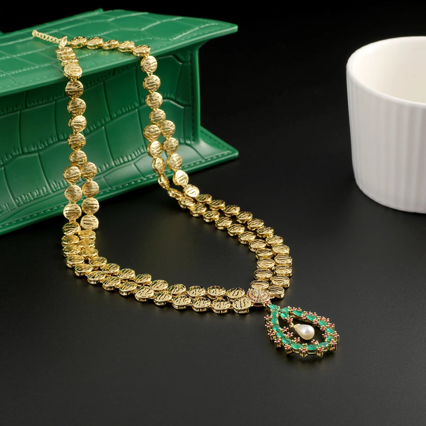 Dubai Elegant Luxurious Stylish Simple Mixed Colored Zirconia Jewelry 4 Piece Women's Jewelry Set for Wedding Party Natalia Home Fashion    Natalia Home Fashion