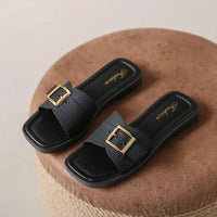 Comfortable Casual Beach Slippers Fashionable Outdoor Wear Slip-On Flat Bottom Cool Sandals PVC Material - Natalia Home Fashion
