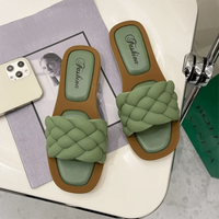 Fashionable PVC Women Slippers Anti-Slip Woven Women Flat Slippers Open Toe Women Dance Shoes Summer Season Slippers - Natalia Home Fashion
