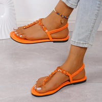 Sandals Summer Elastic Strap Casual Women's Sandals Fashionable Flat Soft Comfortable Slide for Women