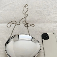 Acrylic Dinner Clutch Bag Women's Shoulder Crossbody Bag Fashionable Egg-Shaped Handbag Street Trend Lock Buckle Closure