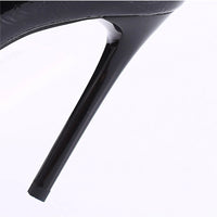 Women Ankle Boots Runway Style Sexy Belt Buckle Side Zip High Heels Patent Leather Party Dress Ladies Shoes