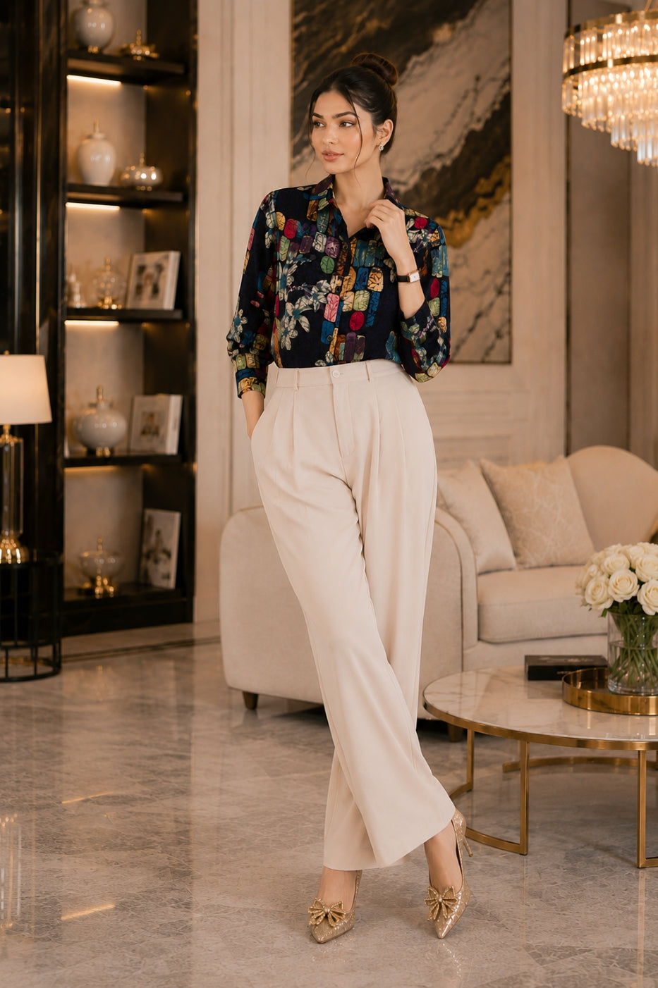 Fashion Women's Casual Shirt Tops Loose Long Sleeve Blouse Natalia Home Fashion    Natalia Home Fashion