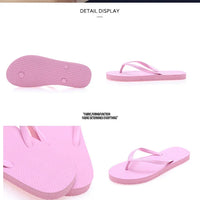 Solid Color Non-slip Leisure Couple Slippers Women Summer Beach Slippers Outdoor Women Flip Flops Breathable Beach Sandals Women