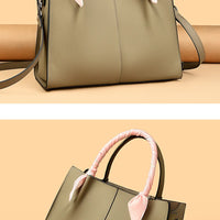 Genuine Leather Women Shoulder Crossbody Bag Large Capacity Soft Cowhide Handbag Ladies Tote Sac
