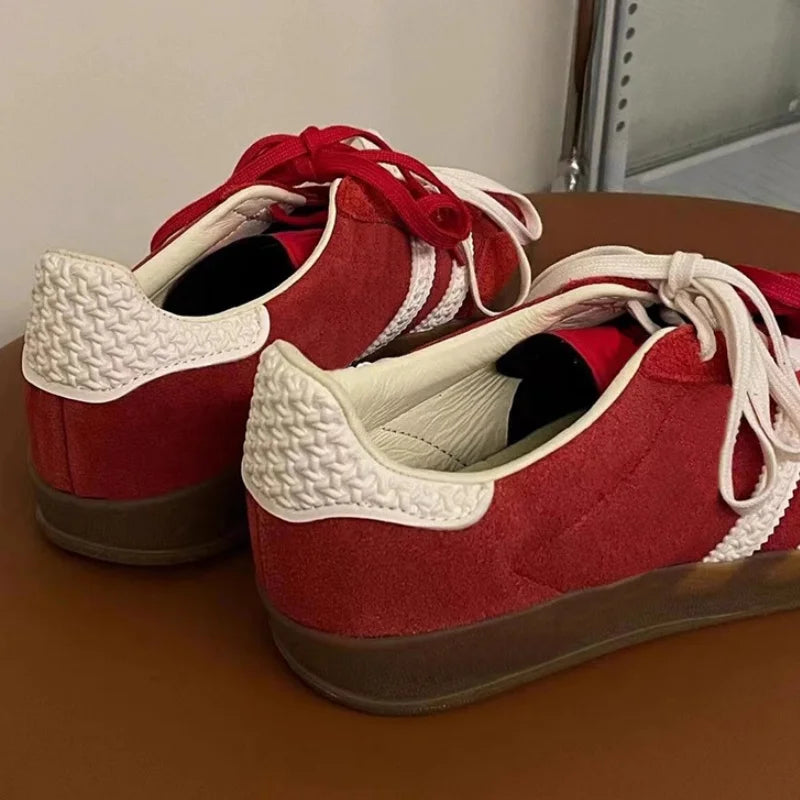 Women Tennis Sneakers Flats Ladies Fashion Lace-up Vulcanized Shoes Spring Autumn Woman Outdoor Trainers Footwear