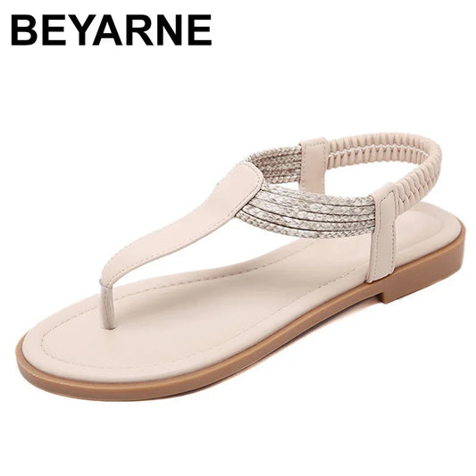 Women Sandals Summer Casual Flip Flops Low Heels Platform Shoes Ladies Non-slip Beach Sandals
