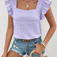 Casual Blouses For Women Fashion Shirts Elegant Sweet Loose Ruffles Sleeve Female Tops