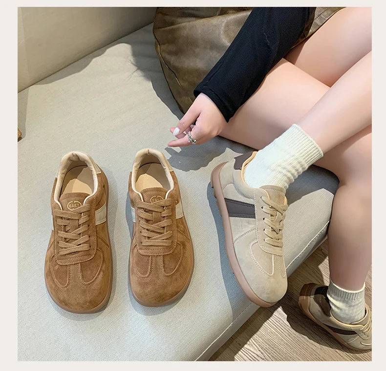 Fashion Trend Women's Casual Shoes College Style Wide Toe Soft Comfortable Flat Shoes Outdoor Casual Sports Shoes