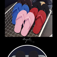 Solid Color Non-slip Leisure Couple Slippers Women Summer Beach Slippers Outdoor Women Flip Flops Breathable Beach Sandals Women