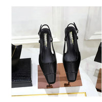 Design Shallow Women Pumps Pointed Toe Sling backs Sandals Elegant Office Work Thin High Heels Shoe Retro Shoes Women