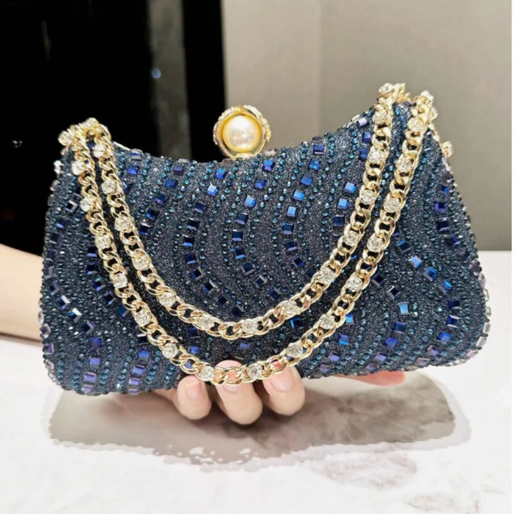 Retro Premium Rhinestone Rhinestone Diamond Inlay Bag Diamond Inlay Evening Bag Sparkling Wedding Party Bag