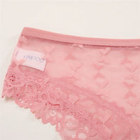 Women's Lace Panties Sexy Perspective Underwear Seamless Hollow Out Briefs Female Low Rise Floral Transparent Soft Lingerie