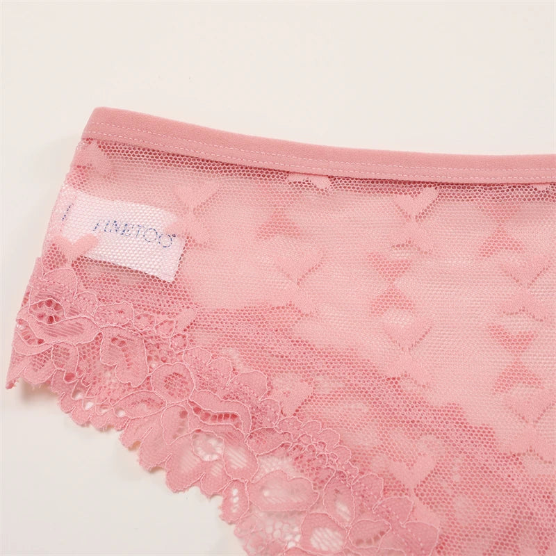 Women's Lace Panties Sexy Perspective Underwear Seamless Hollow Out Briefs Female Low Rise Floral Transparent Soft Lingerie
