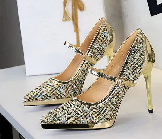 French Style Pointed Sexy High Heels for Women Thin Heels and Shallow Mouth Single Shoes