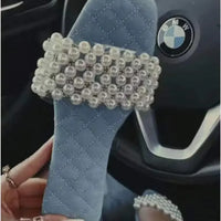 Spring and Summer Women's Pearl Rhinestones Women's All-match Casual Slippers Fashion Solid Flat Shoes Sandals