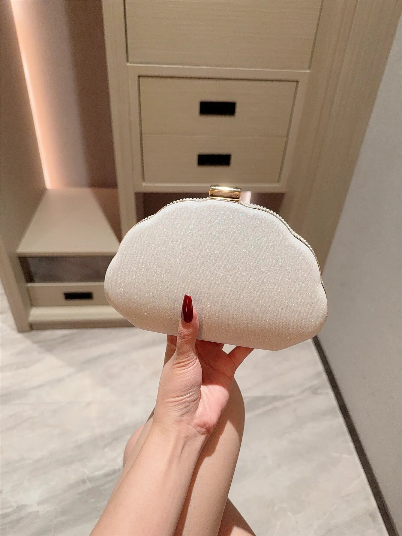 Elegant Pearl Dinner Bag with Dress Evening Bag Formal Party Bag Prom Bag Clutch Bag Chain Bag