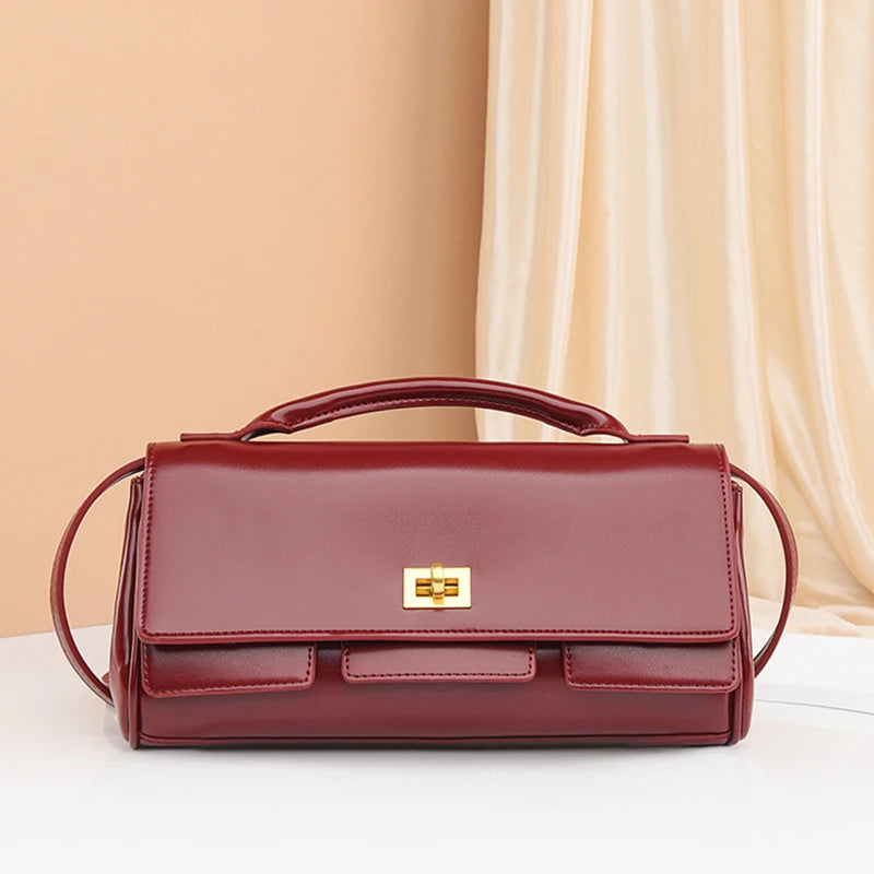 Luxury Women Bags PU Leather Shoulder Bags Women Fashion Gold Buckle Handbags Women Crossbody Bags