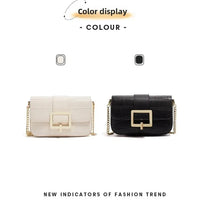 Luxury Two-Layer Cow Leather Handbag Women's Trendy Chain Crossbody Phone Bag Single Shoulder Bag Neutral Minimalist Style