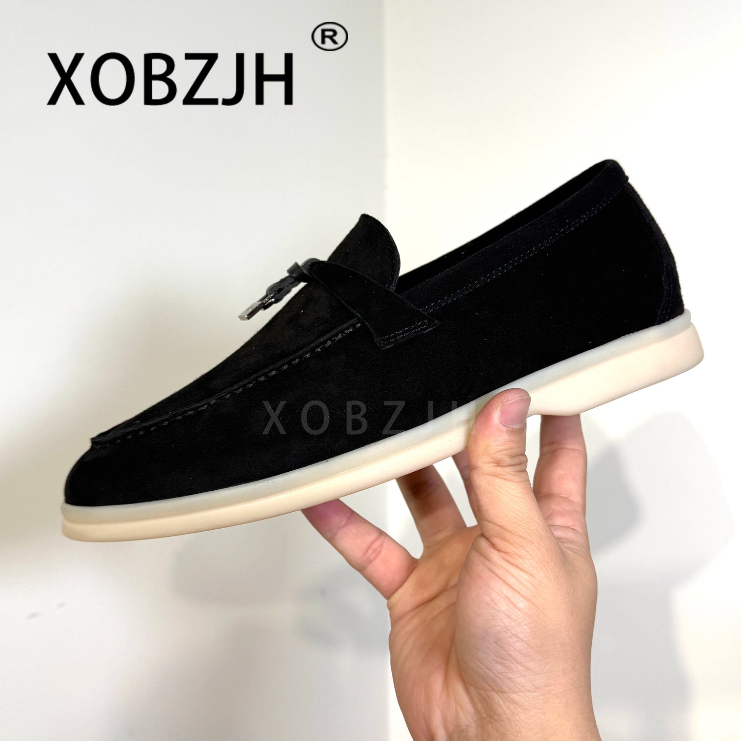 Summer Walk Moccasins Suede Loafers Shoes Women Spring Autumn Fashion Causal Leather Metal Pendant Flat Mules Shoes
