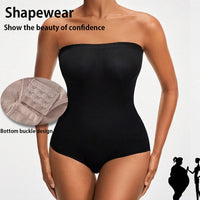Strapless Short Bodysuit for Women Tummy Control Shapewear Seamless Sculpt Body Shaper with Removable Straps