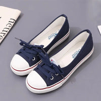 Versatile Artistic Shallow Trendy Shoes Women's Fashion Lace up Canvas Sneakers Shoes for Ladies Shoes Women's Style Canvas Shoes