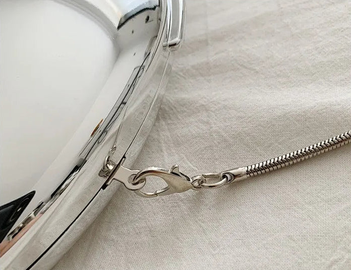 Acrylic Dinner Clutch Bag Women's Shoulder Crossbody Bag Fashionable Egg-Shaped Handbag Street Trend Lock Buckle Closure