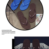 Solid Color Non-slip Leisure Couple Slippers Women Summer Beach Slippers Outdoor Women Flip Flops Breathable Beach Sandals Women