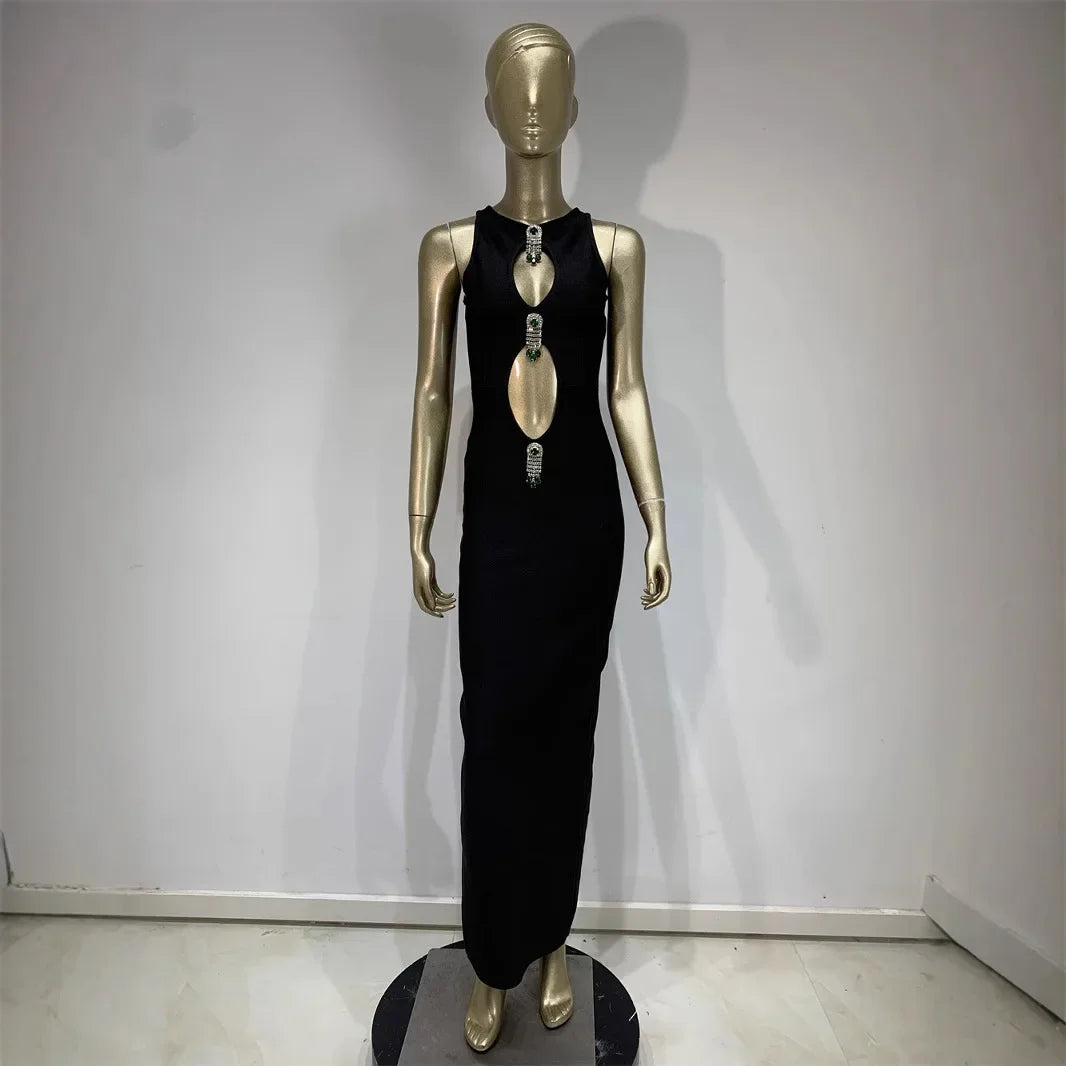 Sexy Cross-Border Dress with Hole Party Gown Wraparound Skirt Women's Fashion Clothing Dress