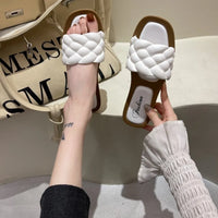 Fashionable PVC Women Slippers Anti-Slip Woven Women Flat Slippers Open Toe Women Dance Shoes Summer Season Slippers - Natalia Home Fashion