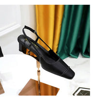 Design Shallow Women Pumps Pointed Toe Sling backs Sandals Elegant Office Work Thin High Heels Shoe Retro Shoes Women