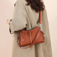 Soft Genuine Leather Crossbody Bag Women Fashion Shoulder Bag Large Capacity Handbag and Purse Ladies Cow hide Messenger Bag