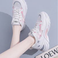 Women's Casual Breathable Leather Sneakers Versatile Flat Heel Shock Absorption Comfortable and Fashionable Shoes