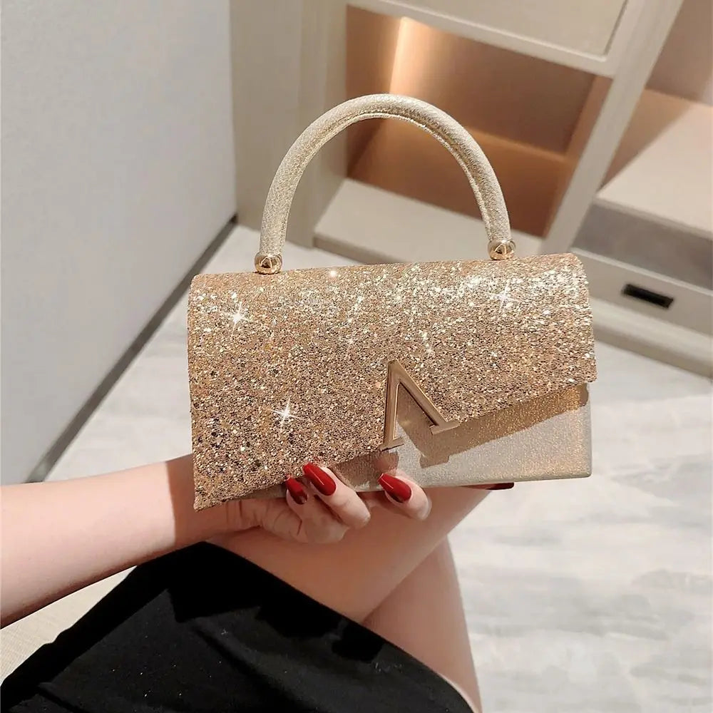Sequin Evening Bag Women Elegant Fashion Banquet Clutch Chain Shoulder Bags Luxury Purse Female Wedding Party Handbags