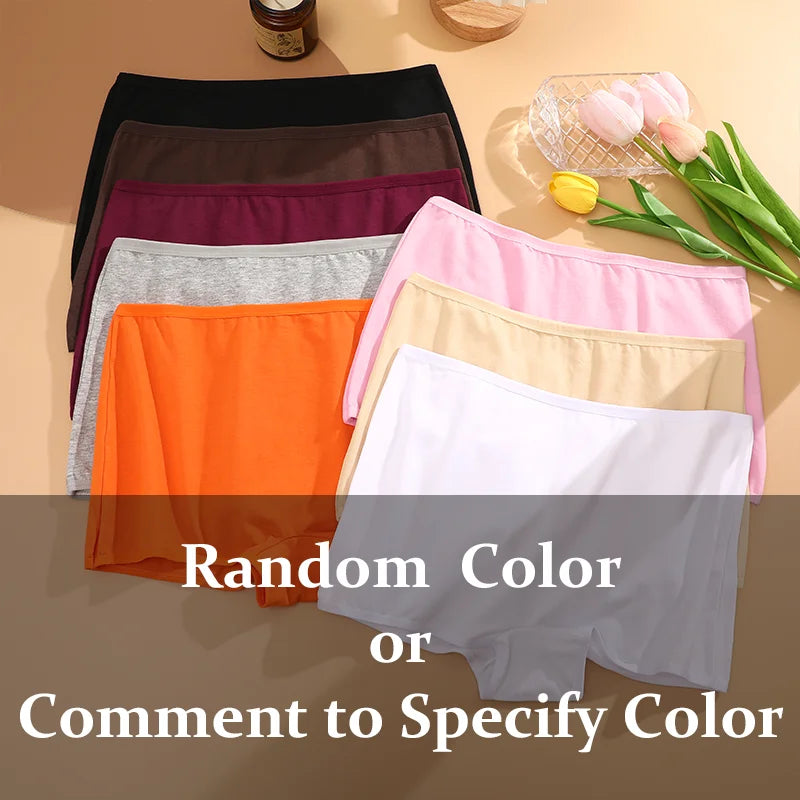3PCS Women's Panties Cotton Seamless Sports Boxers Underwear Female Solid Color Briefs Cozy Lingerie Intimate Underpants