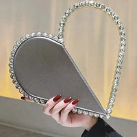 Mini Heart Shape Evening Bag Trendy Party Clutch Purse Women's Elegant Handbags For Party Prom