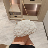 Elegant Pearl Dinner Bag with Dress Evening Bag Formal Party Bag Prom Bag Clutch Bag Chain Bag